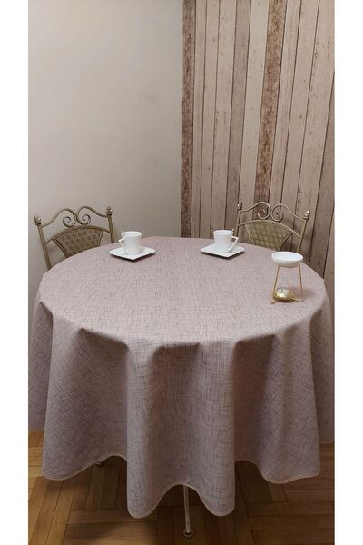 gonk Round, Plaid, Duck (Liquid Pusher, Stain Proof) Fabric, Tablecloth