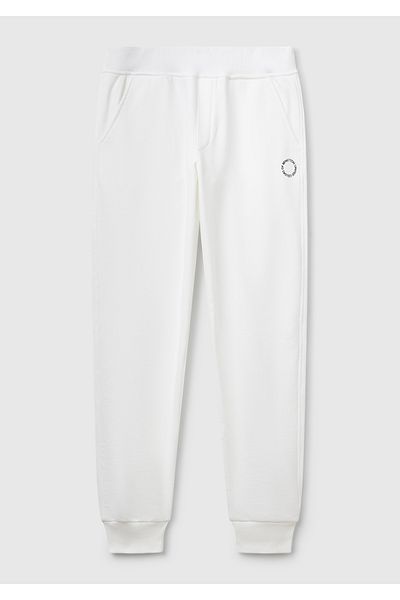 United Colors of Benetton Γυναικεία φούτερ Jogger με λευκό βαμβακερό λογότυπο με ελαστική μέση
