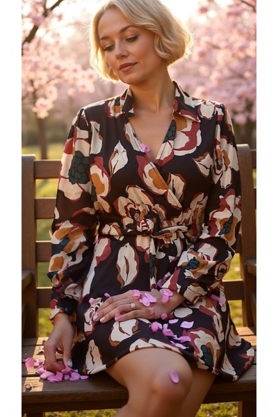 satya Retro Flower Mini Dress