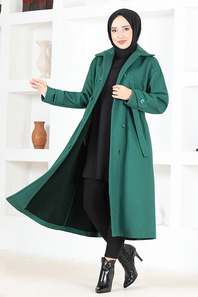 ModaMerve Stamp Coat MSL7007 Benzina