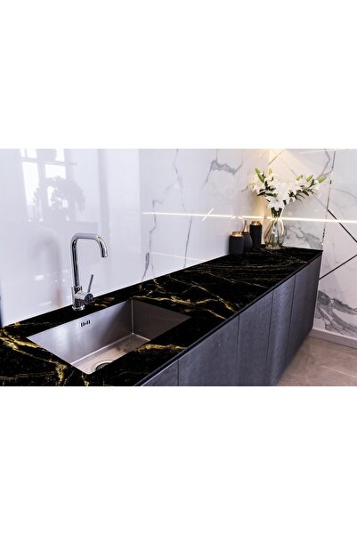 StickerArt Tezgah Üstü Fayans Kaplama Folyosu Mutfak Tezgahı Kaplama Gold Russia