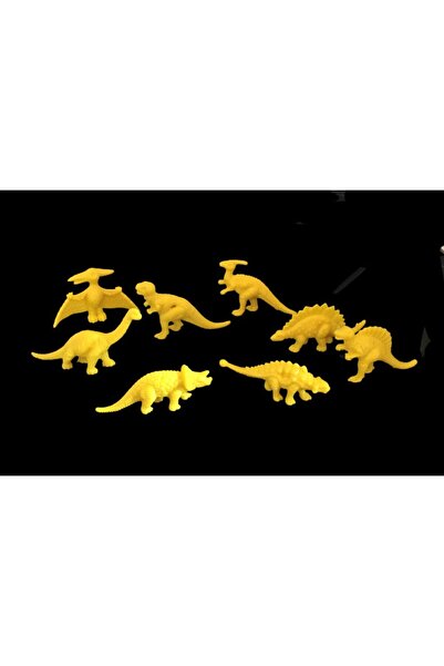 AZİZ OYUNCAK 8 Name Yellow Dinosaur Excavation Science Educational Activity Activity, Activity Scientific Project Dinosaur Set