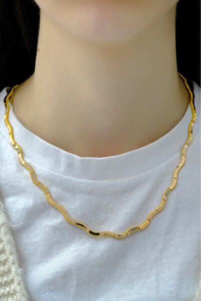 aytekgold 14 Ayar Zigzag Ajda Kolye