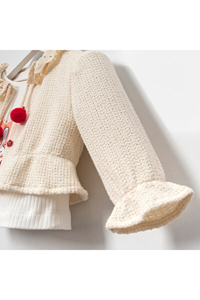 Cumino Lourenza Red 3-Piece Girls Set - Bolero and Shorts, 6-18 Months