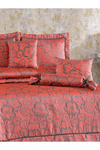 Solinas Collection Elegante Rosalina Tile - Anthracite Double Dowry Bedspread