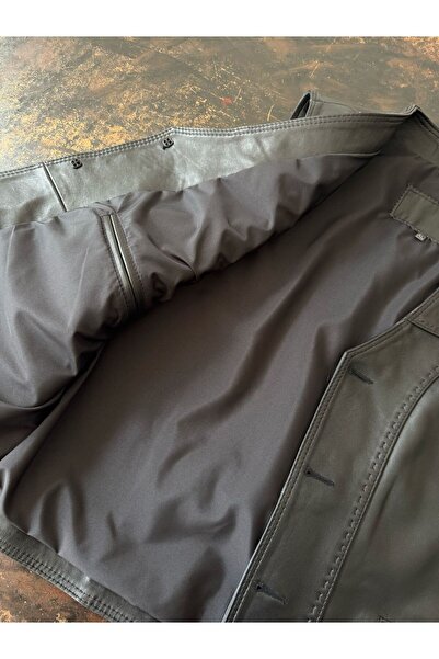 Şahan Deri Denizli Ş&D Black Men's Genuine Leather Vest