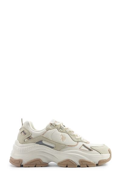 SHOUGO Kalista 5Fx Beige Women's Thick Soled Polo Sports Shoes