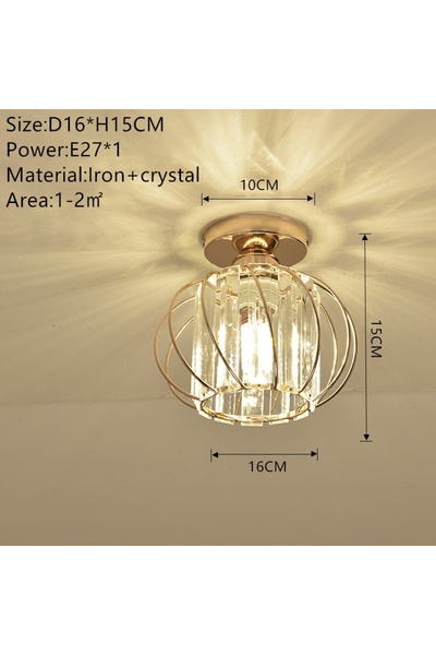 Choice مصابيح سقف من الكريستال K9 بتصميم حديث من Gold-A Nordic، مصباح سقف داخ...