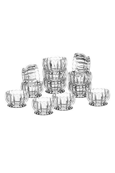Dania Set Of 12 Glass Bowls With Legs For Nuts And Sweets, Multi-purpose