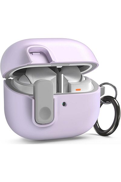 VRS Design Modern Lock for Samsung Galaxy Buds3 and Galaxy Buds 3 Pro case with Carabiner Purple
