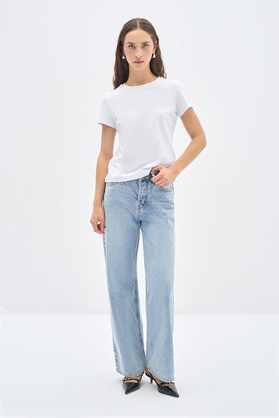 Wear Three Points Everlasting Comfort Fit Basic White Rib T-Shirt