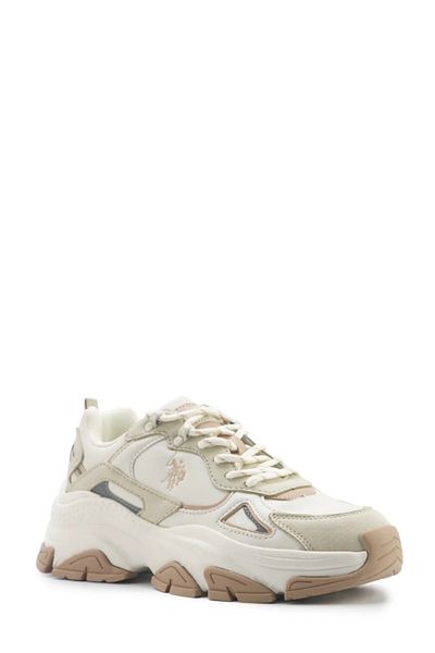 SHOUGO Kalista 5Fx Beige Women's Thick Soled Polo Sports Shoes