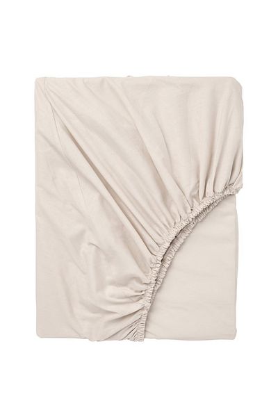 IKEA DVALA Beige Fitted Sheet 80x200 cm – 100% Cotton, Soft, Durable & Breathable, Fits up to 26 cm
