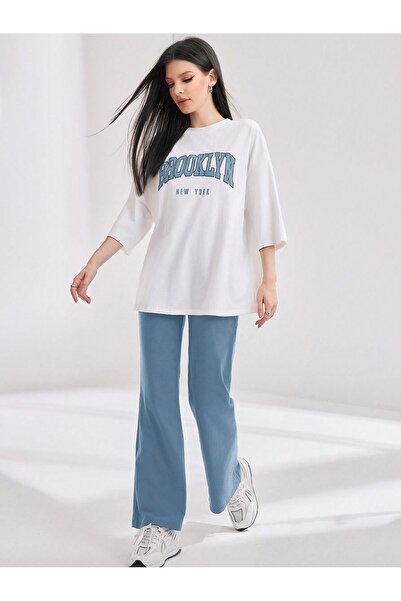 LUNAVISTA Women's 2 Piece Casual Letter Printed Round Neck Long Sleeve T-Shir...