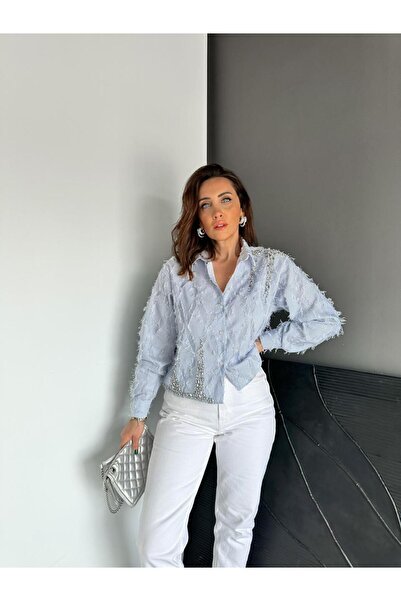 Zerrincan Giyim قميص ممتاز باللون الأزرق