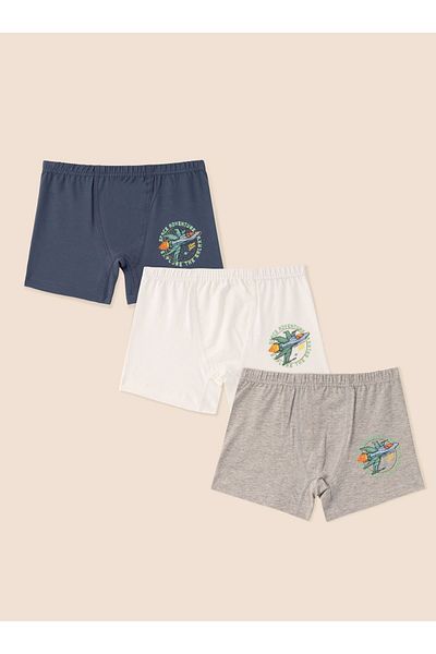 natuline Boy's Organic Cotton Lycra Boxer 6-Piece Space 3509-6