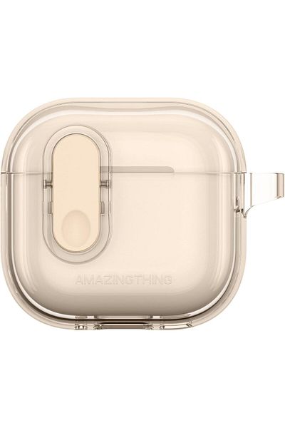 Amazingthing Amazing Thing MINIMAL for AirPods 4 (2024) case cover with Carabiner - Deset Titanium