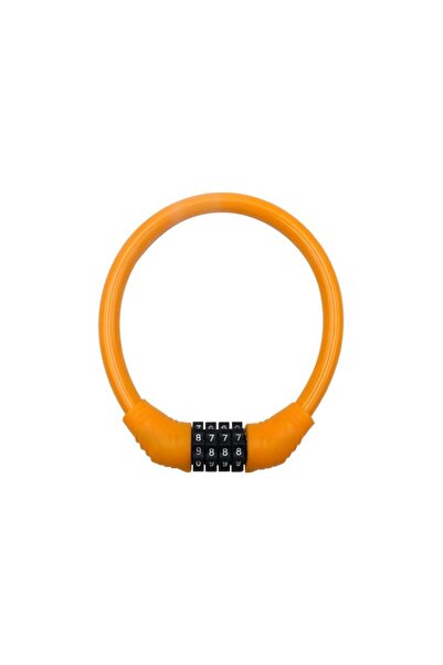 Choice قفل كابل دراجة Orange 4 الرقمي المضاد للسرقة من سبائك الفولاذ للدراجات...