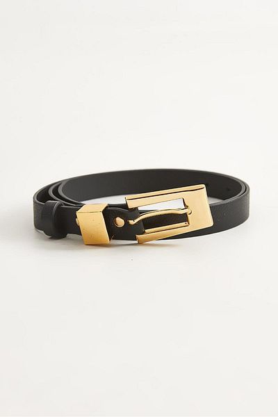 CALİENTE Buckle Thin Women's Belt Black