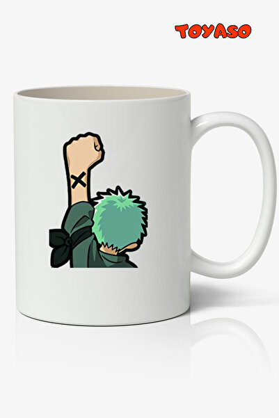 Toyaso Roronoa Zoro One Piece Anime Themed White Mug Cup Gift for Friend and ...