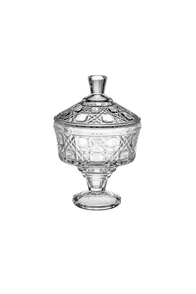 Elegant Clear glass multi-purpose candy and nut box