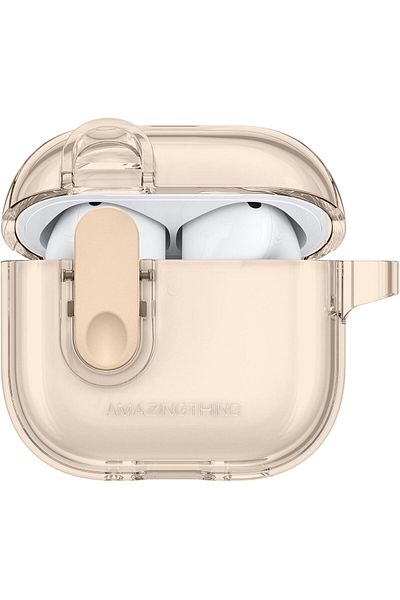 Amazingthing Amazing Thing MINIMAL for AirPods 4 (2024) case cover with Carabiner - Deset Titanium