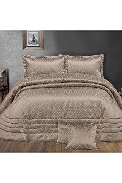 Solinas Collection Victoria Kahve Çeyizlik Çift Kişilik Yatak Örtüsü
