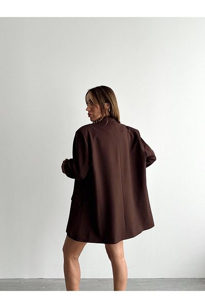 Maldia Shop Дамско кафяво яке Oversize
