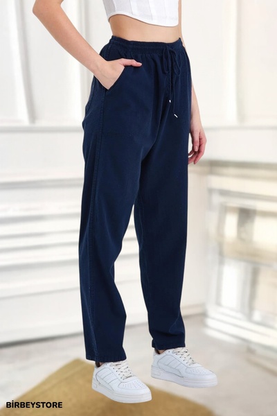 BİRBEYSTORE Linen Pants Comfortable Fit Unisex M-6Xl between Sizes Armband