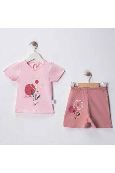 MyPrettyBaby SÜZENE FLOWER PRINTED 100% قطن صيفي جيرسي واحد للفتيات الصغيرات