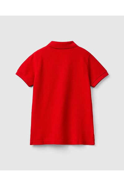 United Colors of Benetton Tricou polo cu logo roșu pentru băiat