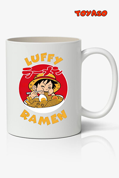 Toyaso Monkey D. Luffy One Piece Anime Themed White Mug Cup Gift for Friend L...