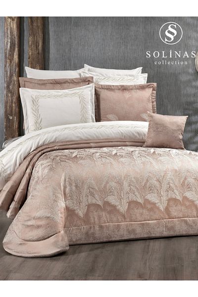 Solinas Collection Amanda Brown Cream Panel - Dowry Bedspread and Duvet Cover Set