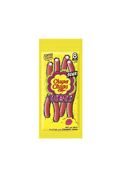 Chupa Chups Tubes Sour Strawberry 80g