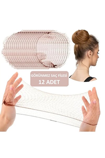DEPOKON Αόρατο δίχτυ μαλλιών 12 τεμαχίων