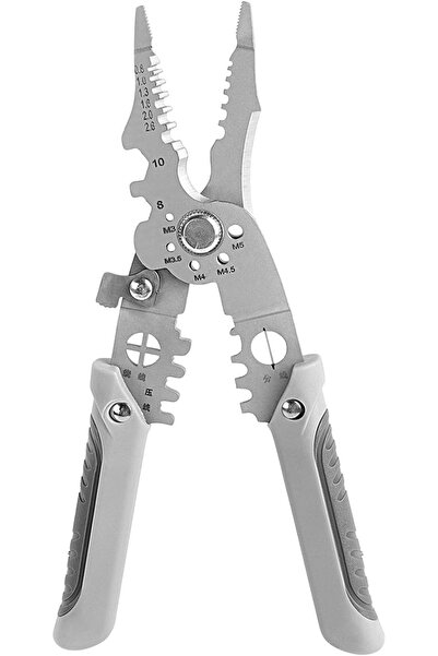 UmoTech Profesyonel Çok Amaçlı Tel Sıyırıcı Pensesi, Elektrikçiler için Kablo...