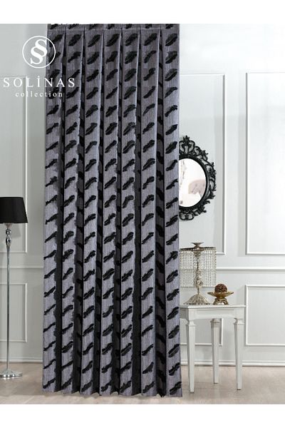 Solinas Collection Vigo Grey – Anthracite 1 x 3 Κουρτίνα με συντομότερη πτυχή