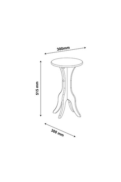 ARTLY Small round side table for living rooms and homes, white color, 30*51.5*30