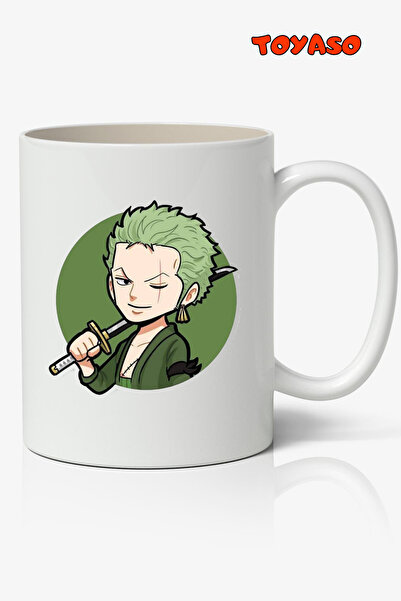 Toyaso Roronoa Zoro One Piece Anime Themed White Mug Cup Gift for Friend and ...