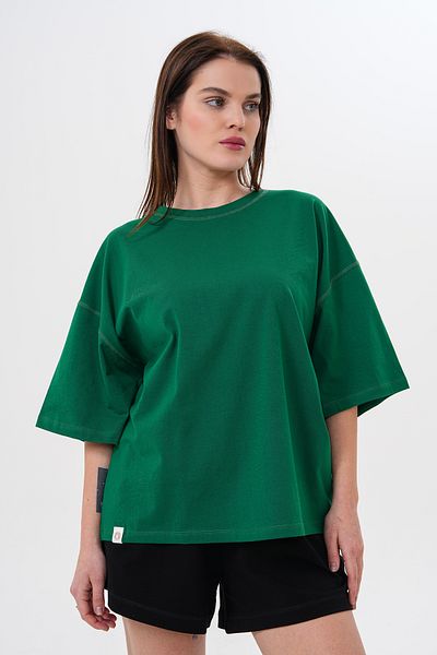 JANSO GROUP - Women's Green Short Sleeve Tshirt Single Jersey Fabric
