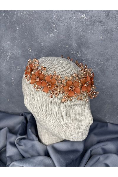 Hayalperest boncuk Nileda Crystal Beaded Bridal Henna Crown Hair Accessory