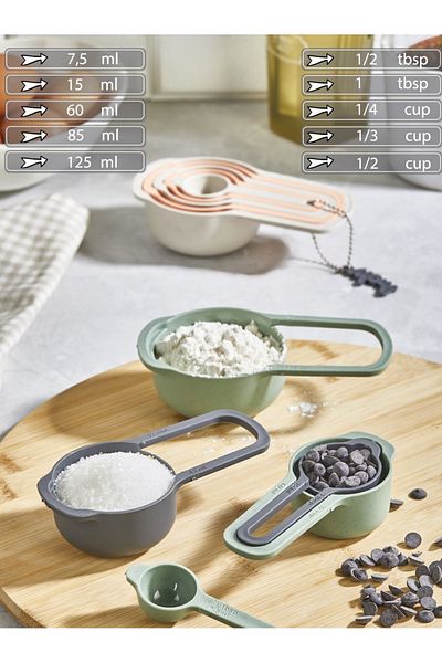 Mapple Home Portable Spoon Set 5 Size Sizes - 7.5 ml 15 ml 60 ml 85 ml 125 ml