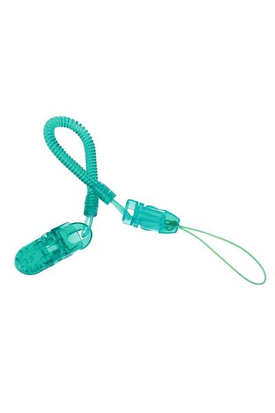 The Cloudish Shop Green Pacifier Hanger and Holder Clip Spring Mechanism