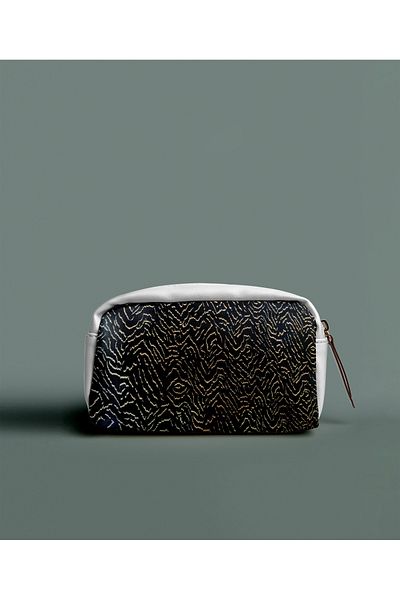 KumaşEvi Gold Zebra Pattern Faux Leather - for Upholstery, Bags and Decorative Application (1m)