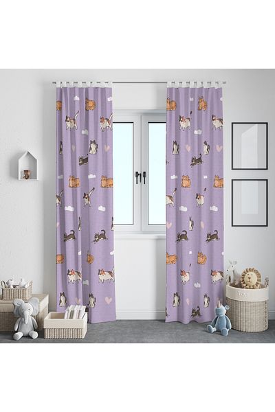 Viadela Fun and Colorful Children's Background Curtain - for Cheerful Rooms (Single Wing)