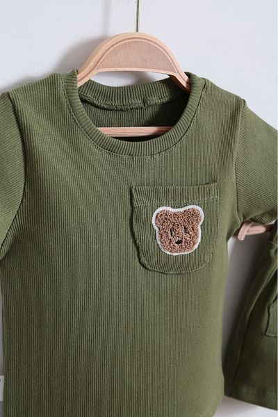 Sincap Baby Girl-Boy's Twill Shorts Set of 2 with Pockets and Embroidery Detail