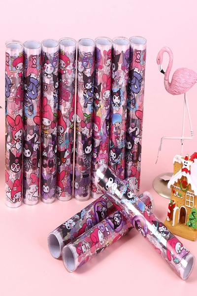 Genel Markalar Sanrio Kuromi My Melody Anime Kawaii Rulo Sticker (1 ADET)