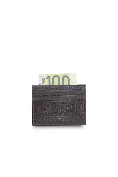 GUARD Brown Genuine Leather Mini Size Credit Card Holder - Grd 250322 Wt1638