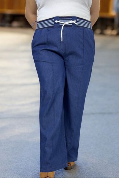 yagmurberen PANTALONI DE MĂRIME MARE CU TALIE ELASTICĂ FĂRĂ ACOPERIRE