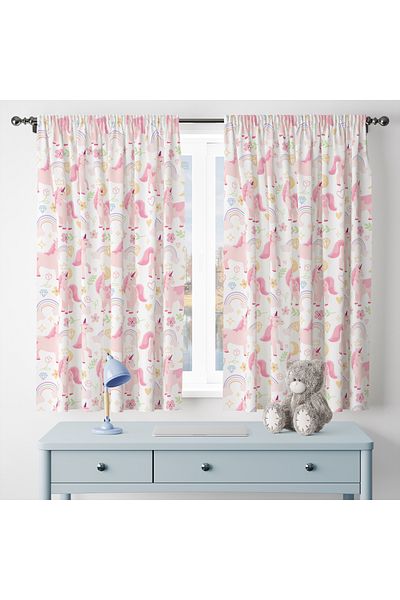 Viadela Fun and Colorful Children's Background Curtain - for Cheerful Rooms (Single Wing)